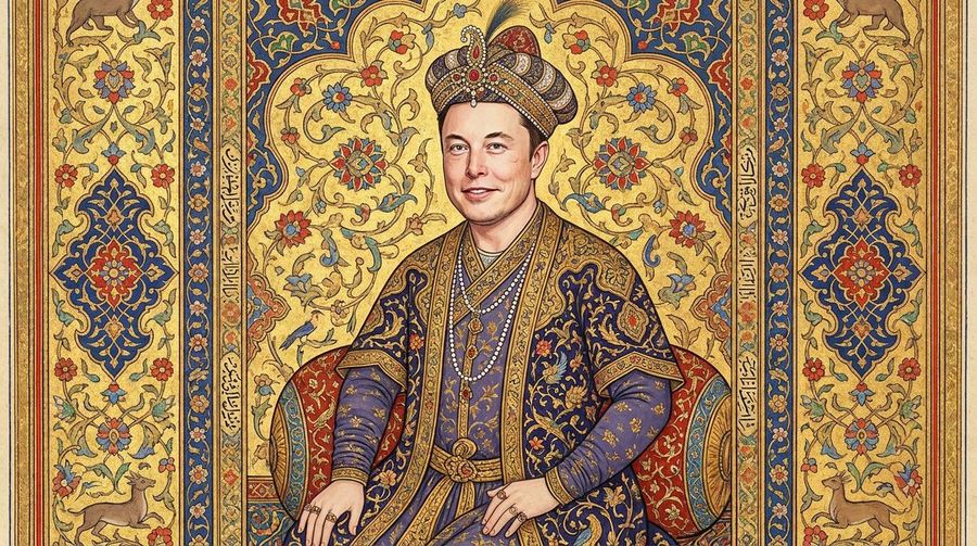 Safavid Era Persian Miniature Portrait — generated with Nano Banana Pro