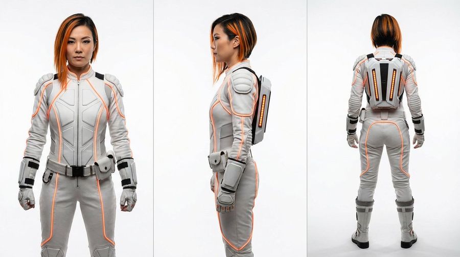 Sci Fi Punk Japanese Woman View — Nano Banana Pro image prompt example