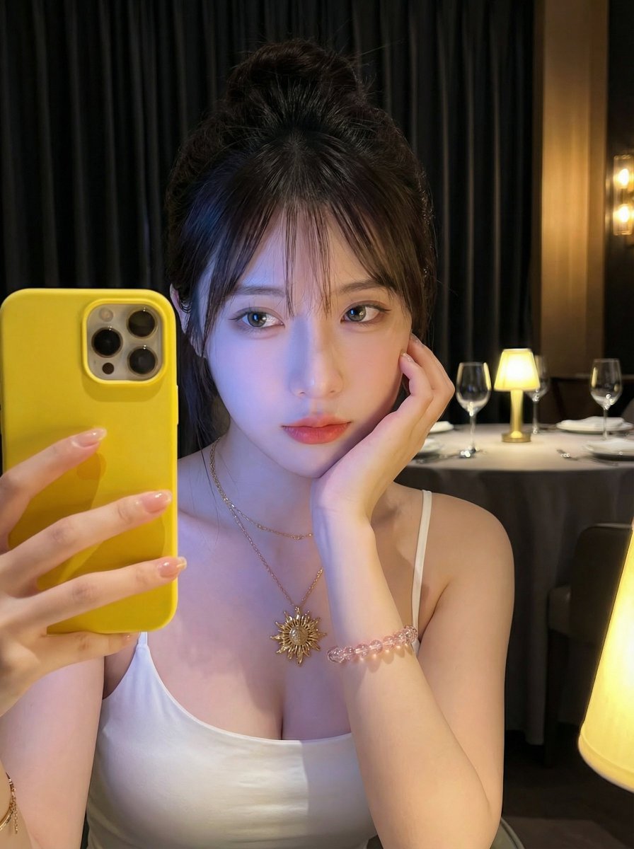 Selfie Portrait With Coldwarm Lighting Contrast — Nano Banana Pro image prompt example