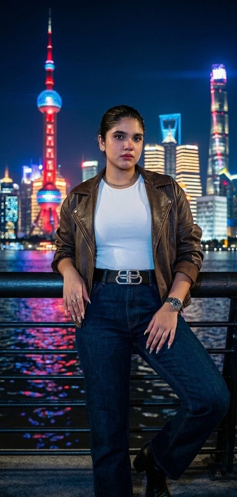 Shanghai Bund Night Photography — Nano Banana Pro image prompt example
