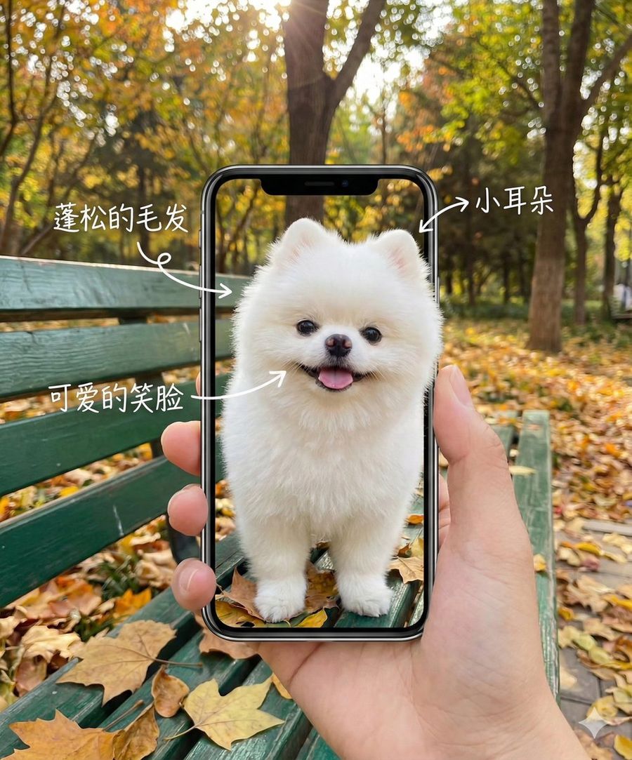 Smartphone Screen Illusion Portrait Template — Nano Banana Pro image prompt example