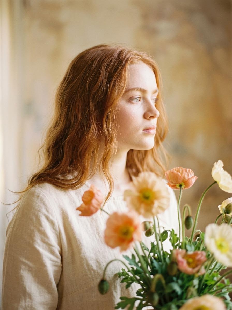 Soft Artistic Portrait With Flowers Prompt For Nano Banana 2 — Nano Banana Pro image prompt example