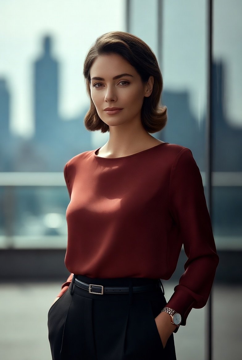 Soft Glam Executive Portrait With Identity Preservation — Nano Banana Pro image prompt example