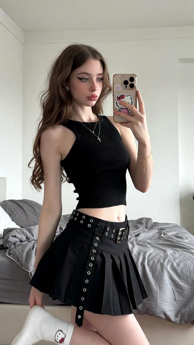Soft Grunge E Girl Mirror Selfie — Nano Banana Pro image prompt example