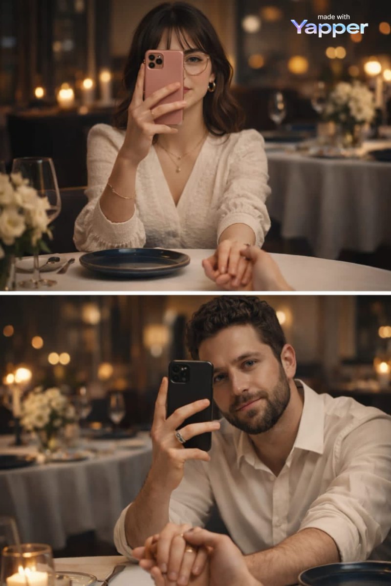 Split Screen Dinner Date Composition — generated with Nano Banana Pro