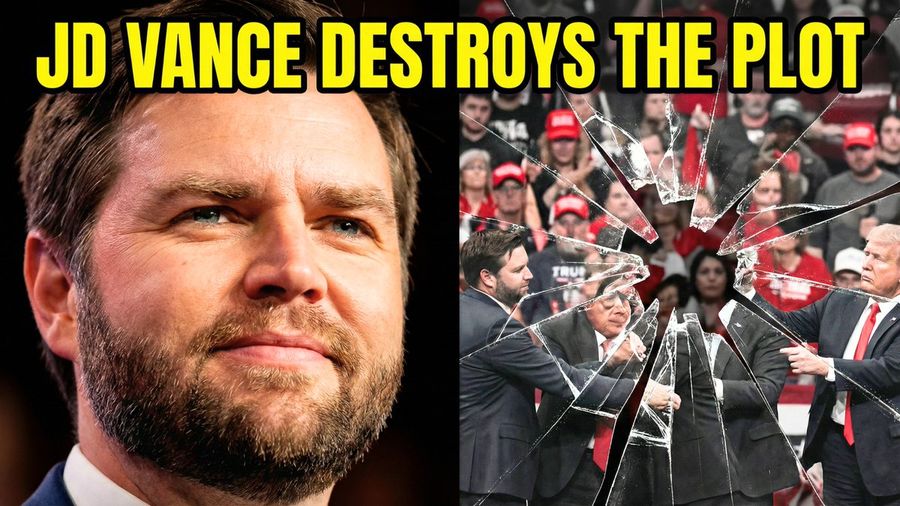 Split Screen Youtube Thumbnail Jd Vance Political Commentary — Nano Banana Pro image prompt example