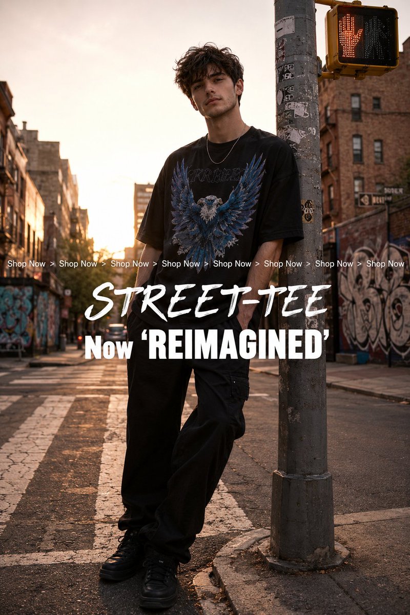 Streetwear Facebook Ad Model — Nano Banana Pro image prompt example