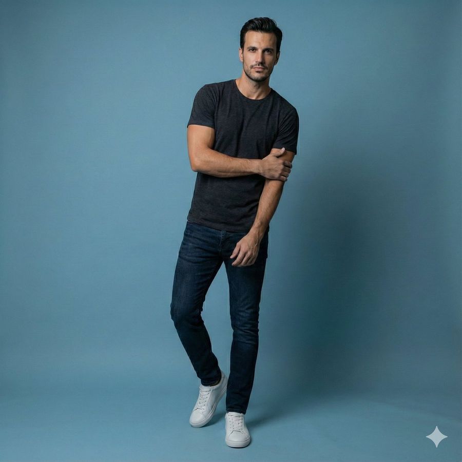 Studio Portrait Of Young Man With Focused Lighting — Nano Banana Pro image prompt example