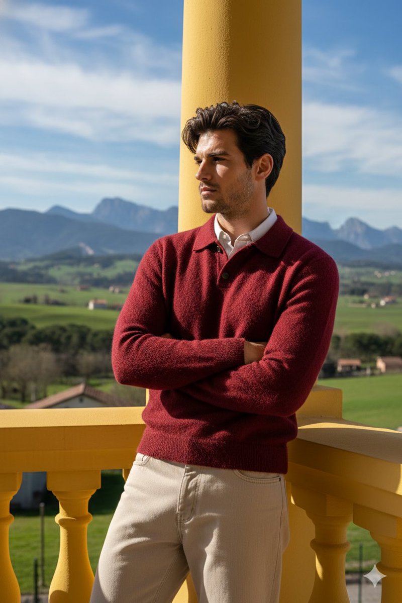 Stylish Man On Balcony With Identity Lock — Nano Banana Pro image prompt example