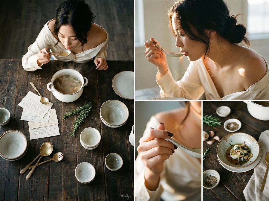 Sultry Korean Beauty Culinary Portrait Prompt — Nano Banana Pro image prompt example