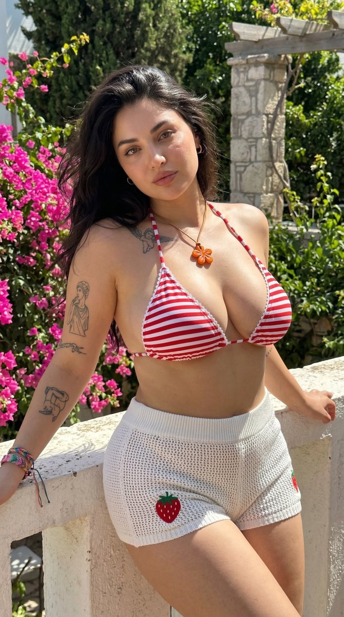Sun Kissed Strawberry Girl Bikini Snapshot — Nano Banana Pro image prompt example