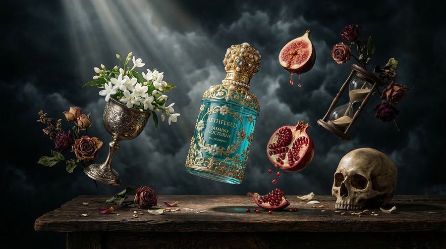 Surreal Baroque Perfume Ad Prompt — Nano Banana Pro image prompt example