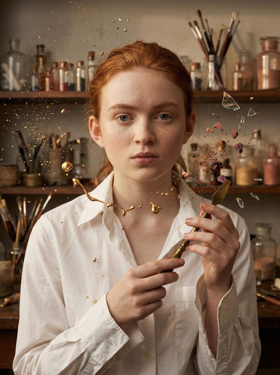 Surreal Cosmetic Alchemist Portrait Prompt — generated with Nano Banana Pro