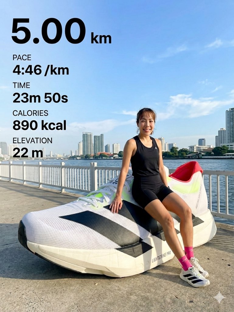 Surreal Giant Shoe Running Ad — Nano Banana Pro image prompt example