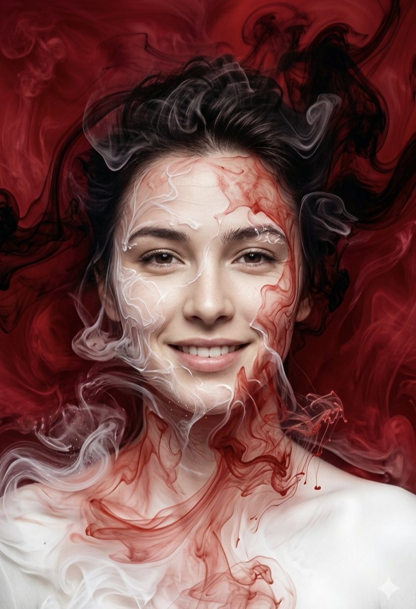 Surreal Ink Fluid Art Portrait — Nano Banana Pro image prompt example
