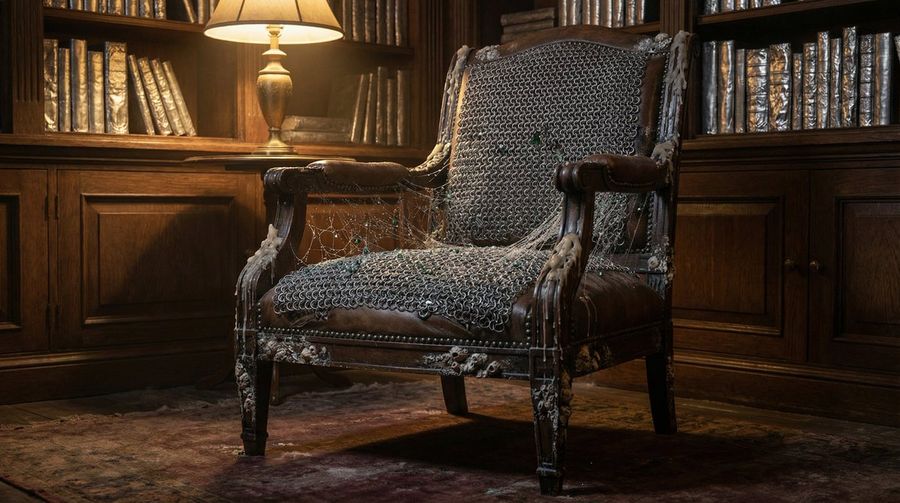 Surreal Library Armchair Generation — Nano Banana Pro image prompt example