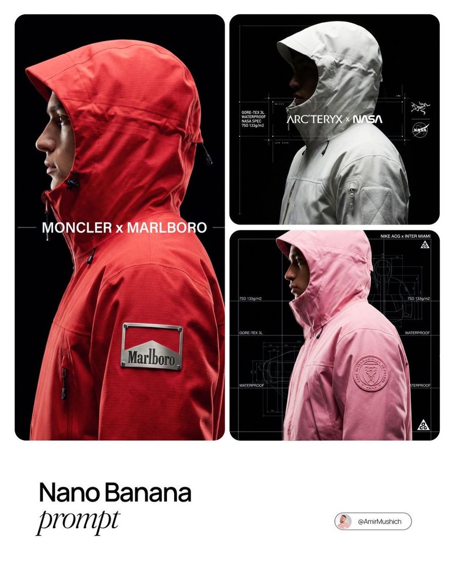 Technical Outerwear Campaign Poster Generation Prompt — Nano Banana Pro image prompt example