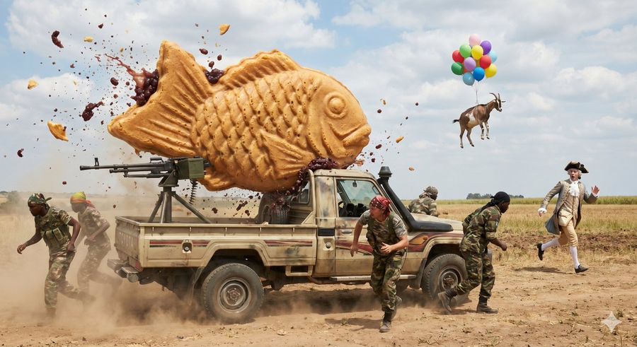 Technical Vehicle Machine Gun — Nano Banana Pro image prompt example