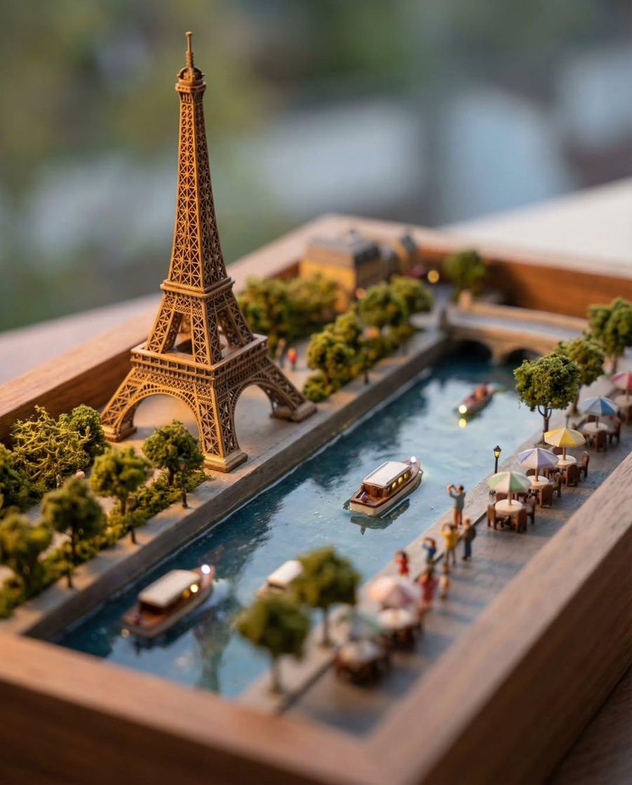 Tilt Shift Tokyo Diorama At Sunset — Nano Banana Pro image prompt example
