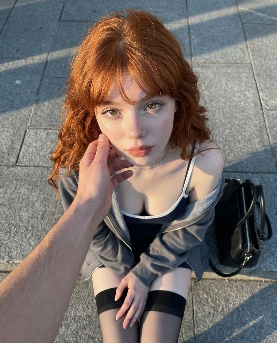 Top Down Outdoor Portrait At Golden Hour — Nano Banana Pro image prompt example