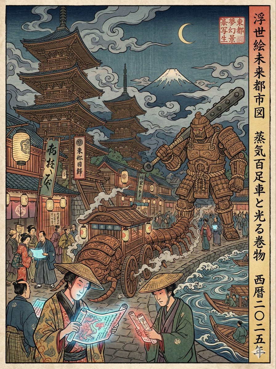 Ukiyo E Modern Scene 811 — Nano Banana Pro image prompt example