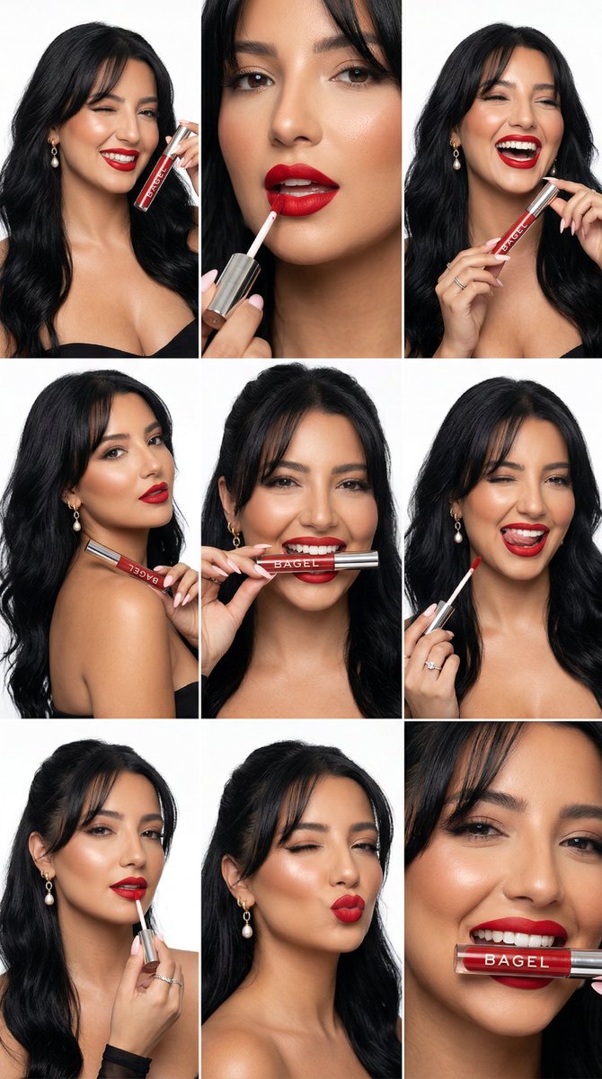 Ultra Photoreal Beauty Campaign Contact Sheet Prompt — Nano Banana Pro image prompt example