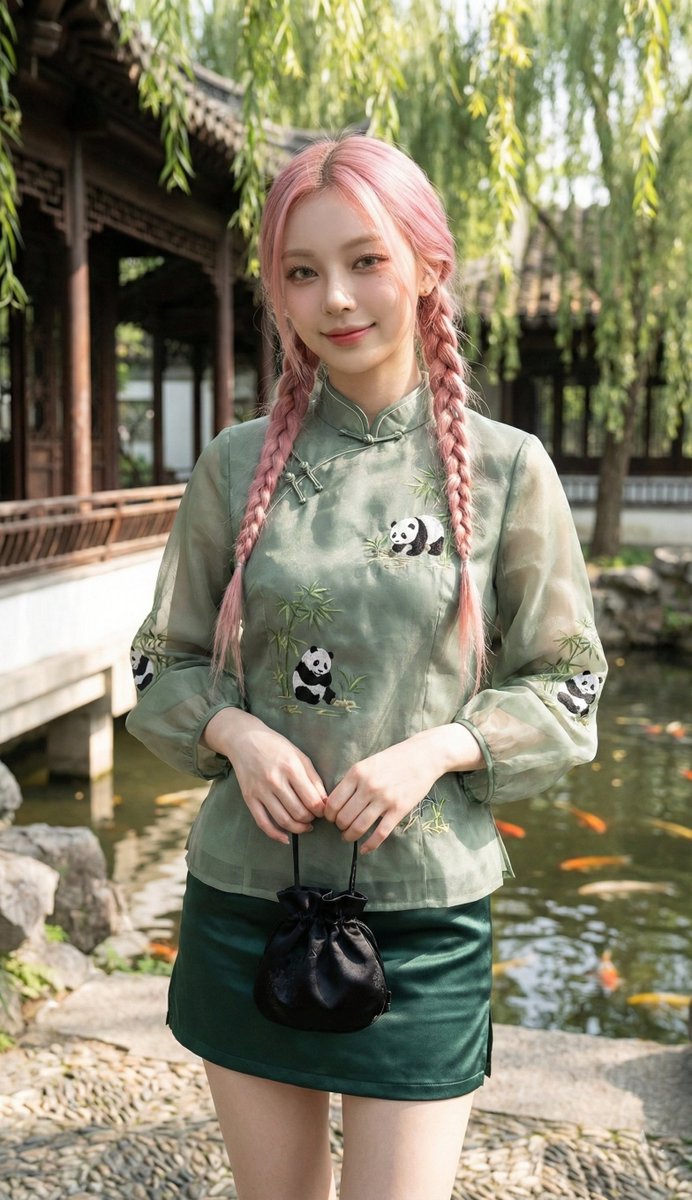 Ultra Photorealistic Chinese Garden Fashion Portrait — Nano Banana Pro image prompt example