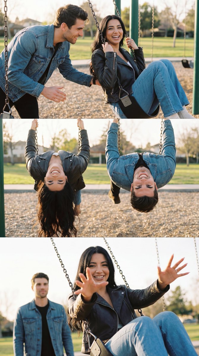 Ultra Photorealistic Cinematic Couple Triptych Storyboard — Nano Banana Pro image prompt example