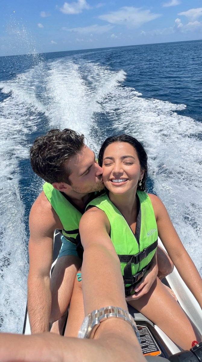 Ultra Photorealistic Jet Ski Vacation Selfie Kiss — Nano Banana Pro image prompt example