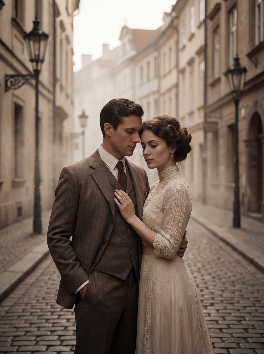 Ultra Premium Cinematic 1900s Couple Portrait — Nano Banana Pro image prompt example