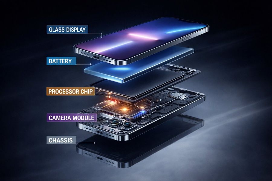 Ultra Premium Futuristic Smartphone Product Photo — Nano Banana Pro image prompt example