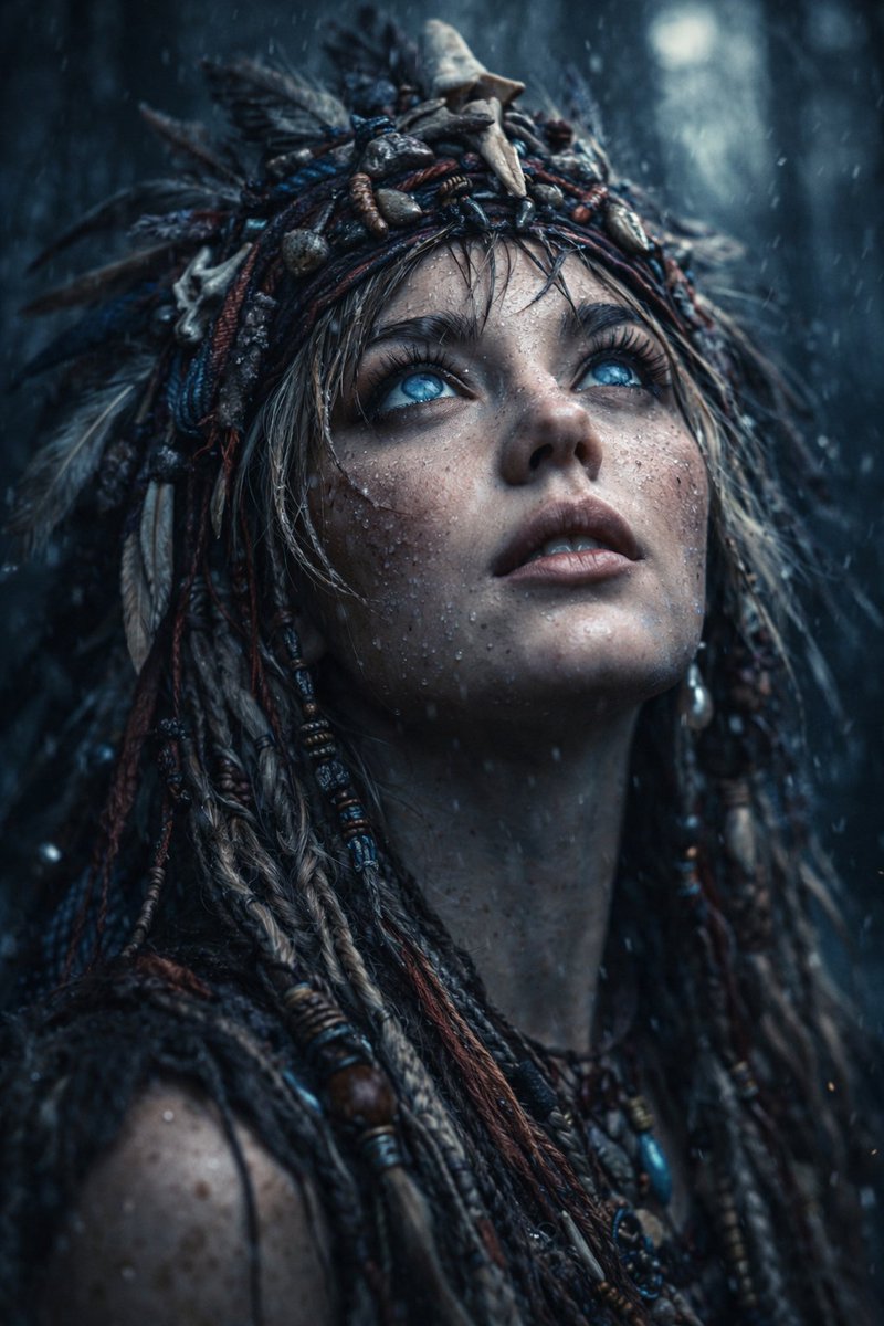 Ultra Realistic Cinematic Close Up Of Tribal Warrior Woman — Nano Banana Pro image prompt example