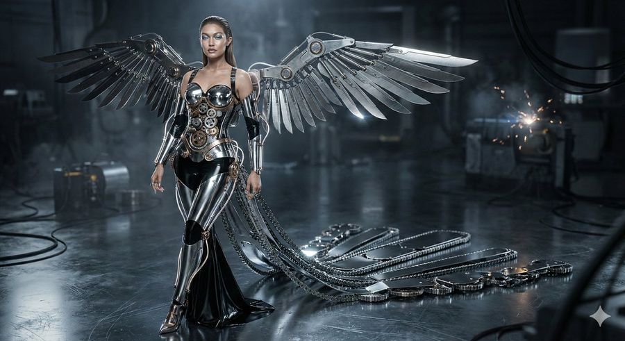 Ultra Realistic Cinematic Steampunk Sci Fi Editorial — Nano Banana Pro image prompt example