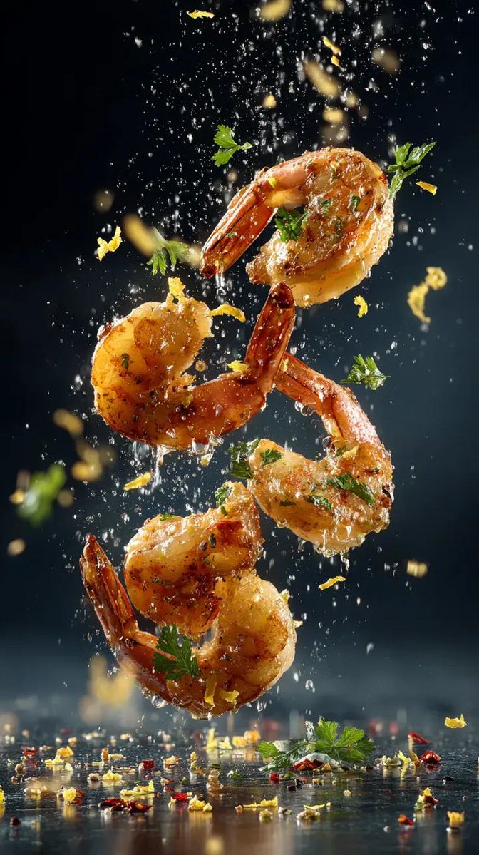 Ultra Realistic Garlic Butter Shrimp Ad — Nano Banana Pro image prompt example