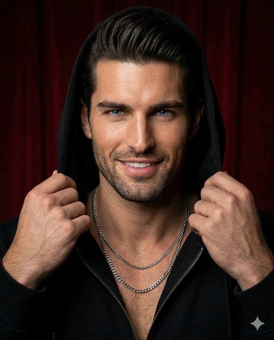 Ultra Realistic Hooded Male Portrait — Nano Banana Pro image prompt example