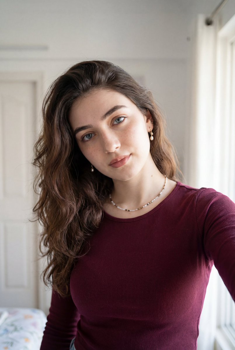 Ultra Realistic Indoor Selfie Portrait — Nano Banana Pro image prompt example