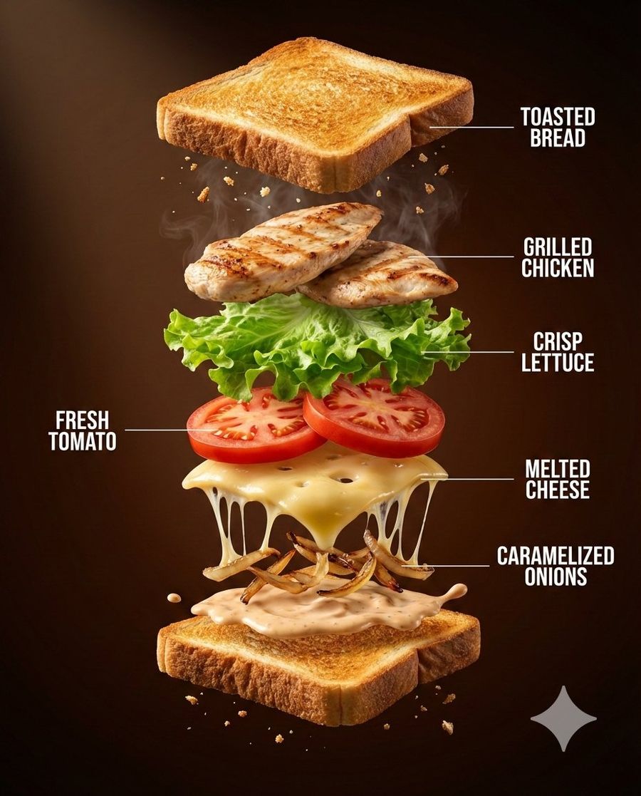 Ultra Realistic Luxury Fast Food Ad Shot — Nano Banana Pro image prompt example
