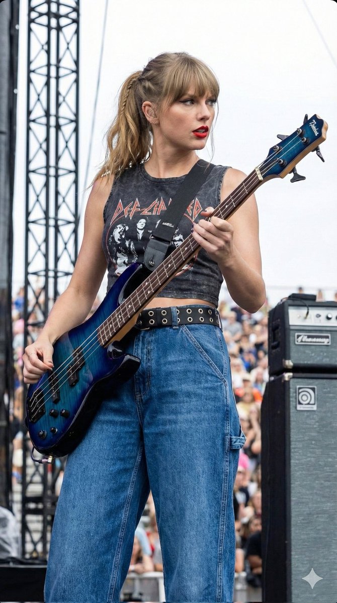 Ultra Realistic Portrait Of Female Bass Guitarist Performing Live — Nano Banana Pro image prompt example