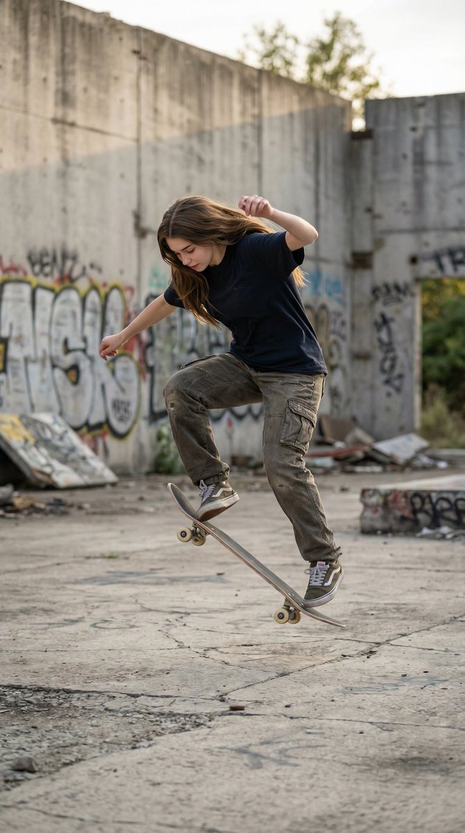 Ultra Realistic Urban Skateboarding Action Scene — Nano Banana Pro image prompt example