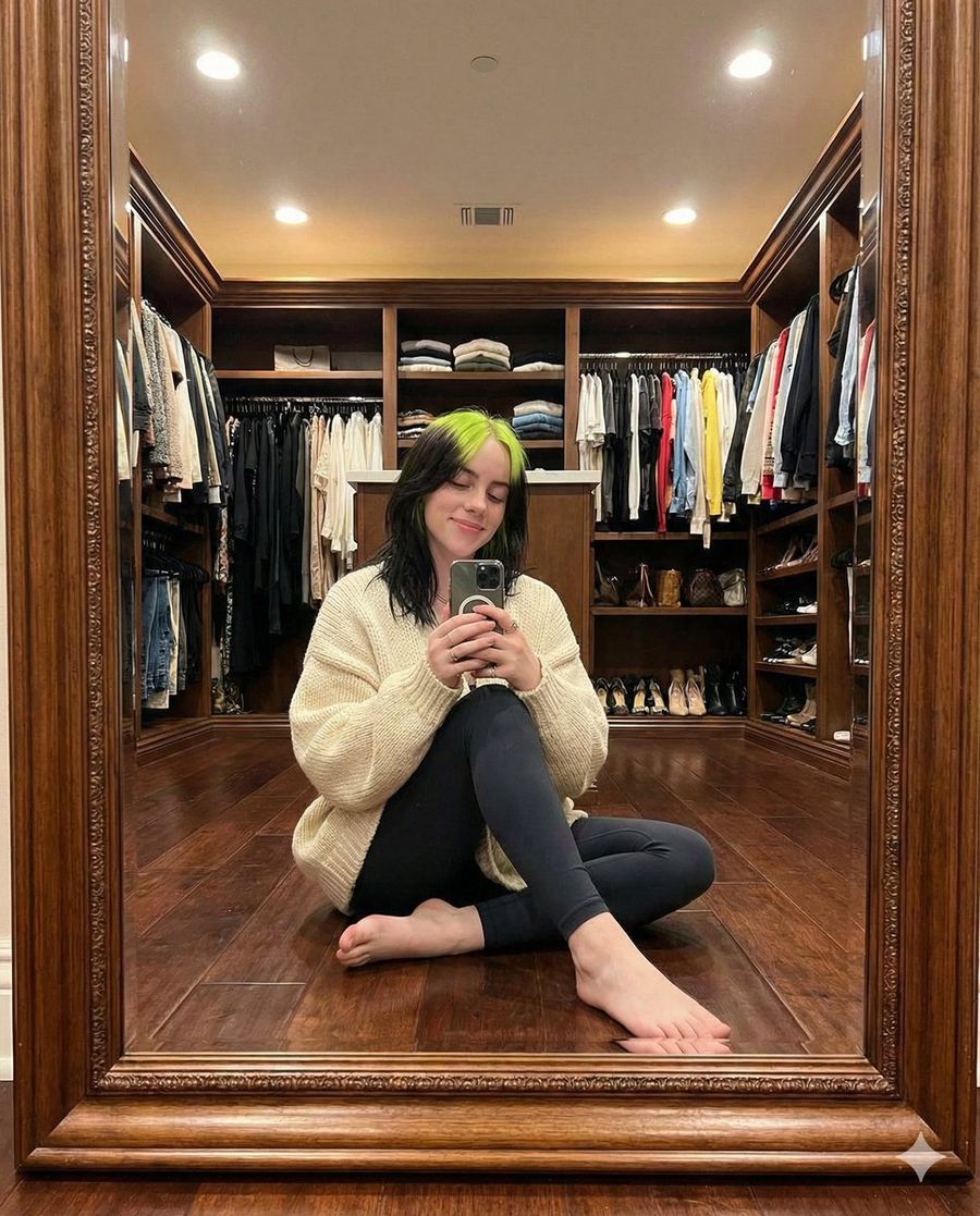 Ultra Realistic Walk In Closet Mirror Selfie — Nano Banana Pro image prompt example