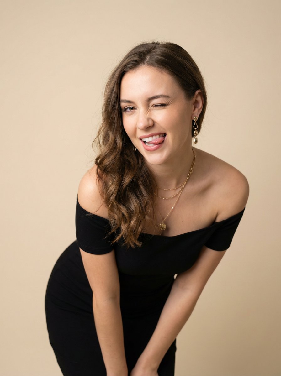 Ultra Realistic Winking Portrait With Playful Expression — Nano Banana Pro image prompt example