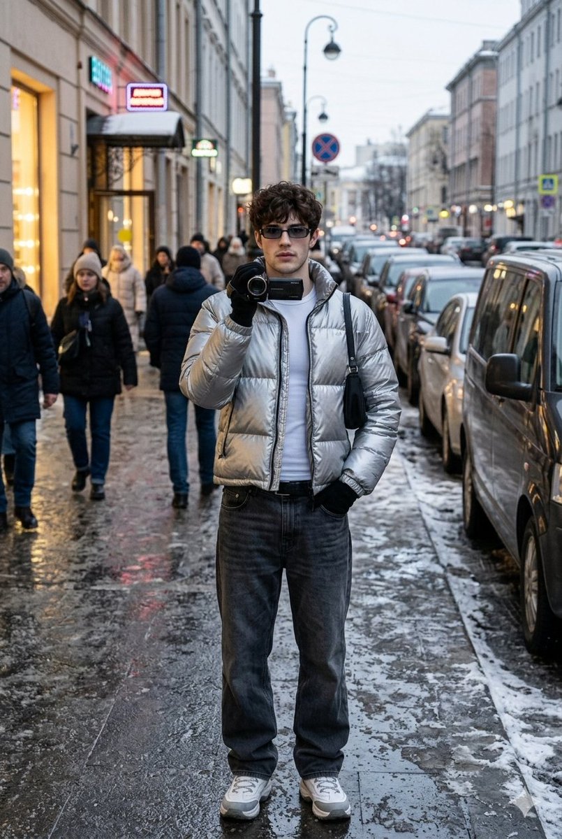 Ultra Realistic Winter Street Photoshoot — Nano Banana Pro image prompt example