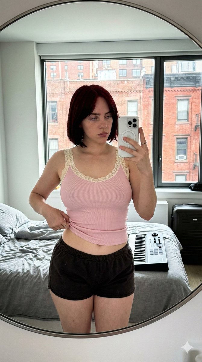 Ultra Wide Candid Mirror Documentation Portrait Prompt — Nano Banana Pro image prompt example