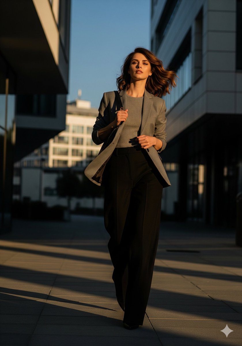 Urban Golden Hour Fashion Editorial — Nano Banana Pro image prompt example