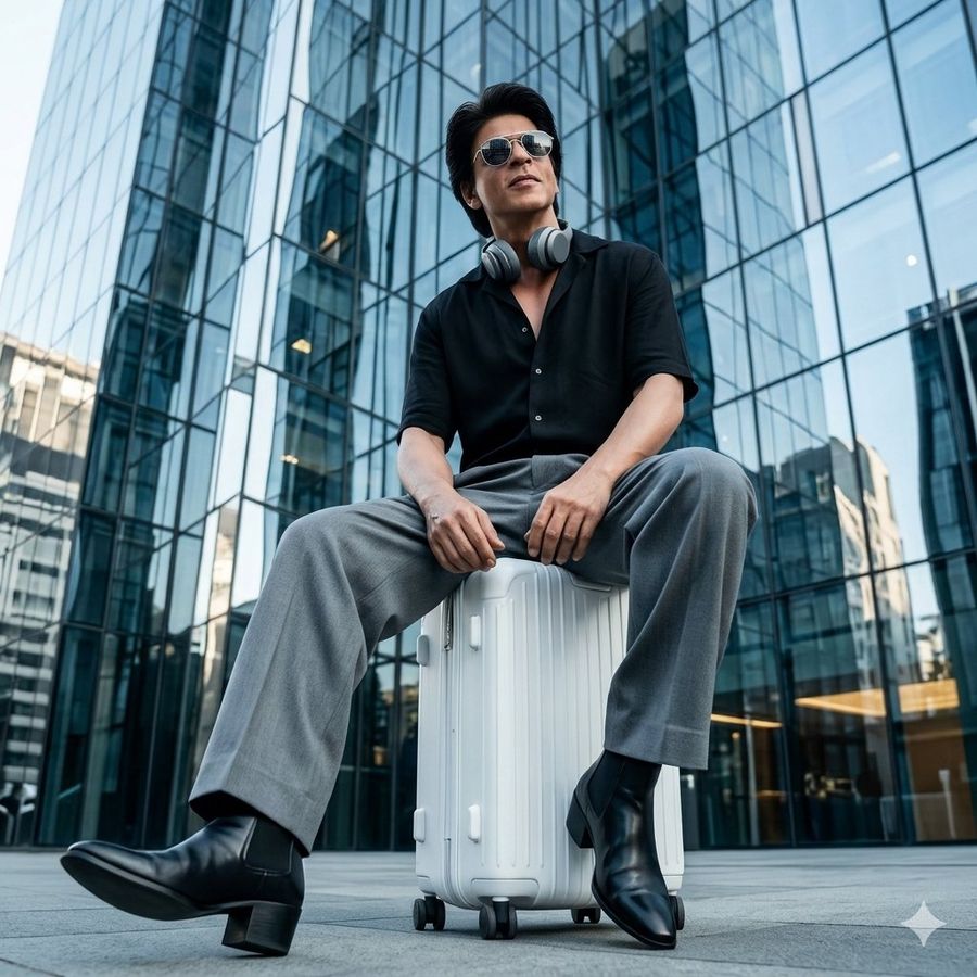 Urban Plaza Fashion Portrait — Nano Banana Pro image prompt example