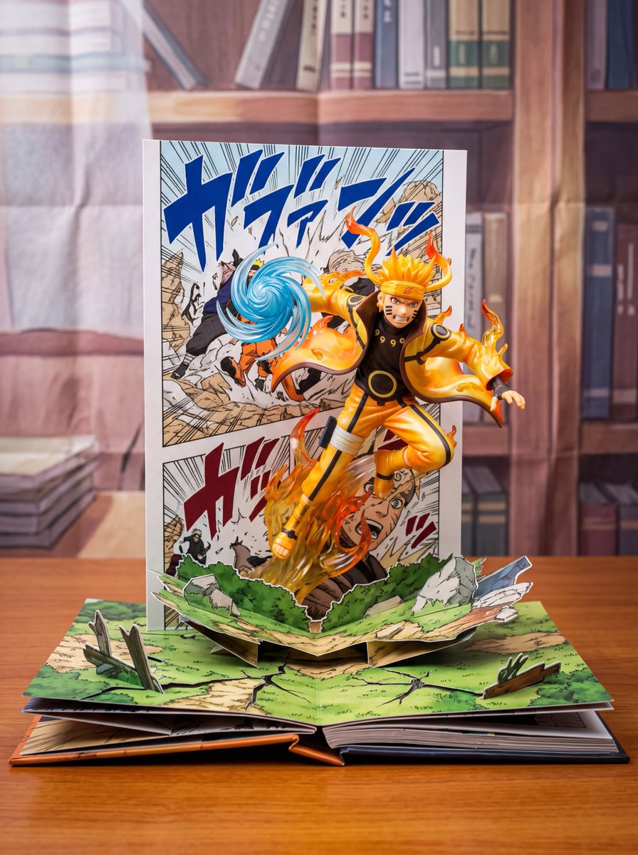 Uzumaki Naruto Pop Up Book Prompt — Nano Banana Pro image prompt example
