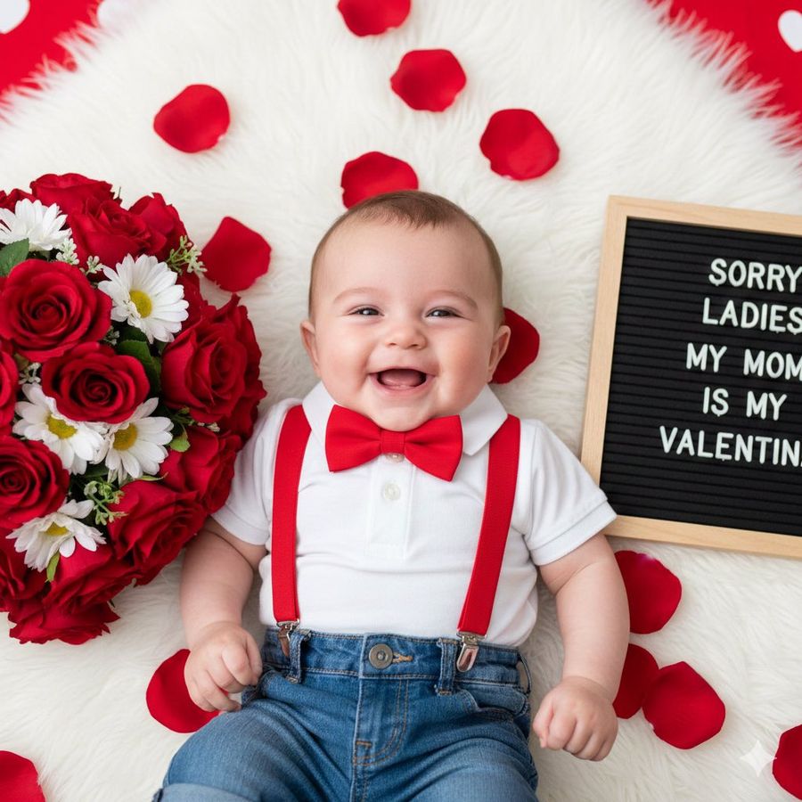 Valentines Day Baby Boy Portrait Prompt — Nano Banana Pro image prompt example