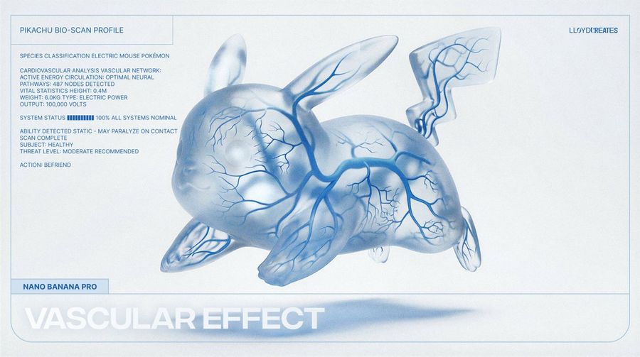 Vascular Effect Object Prompt — Nano Banana Pro image prompt example