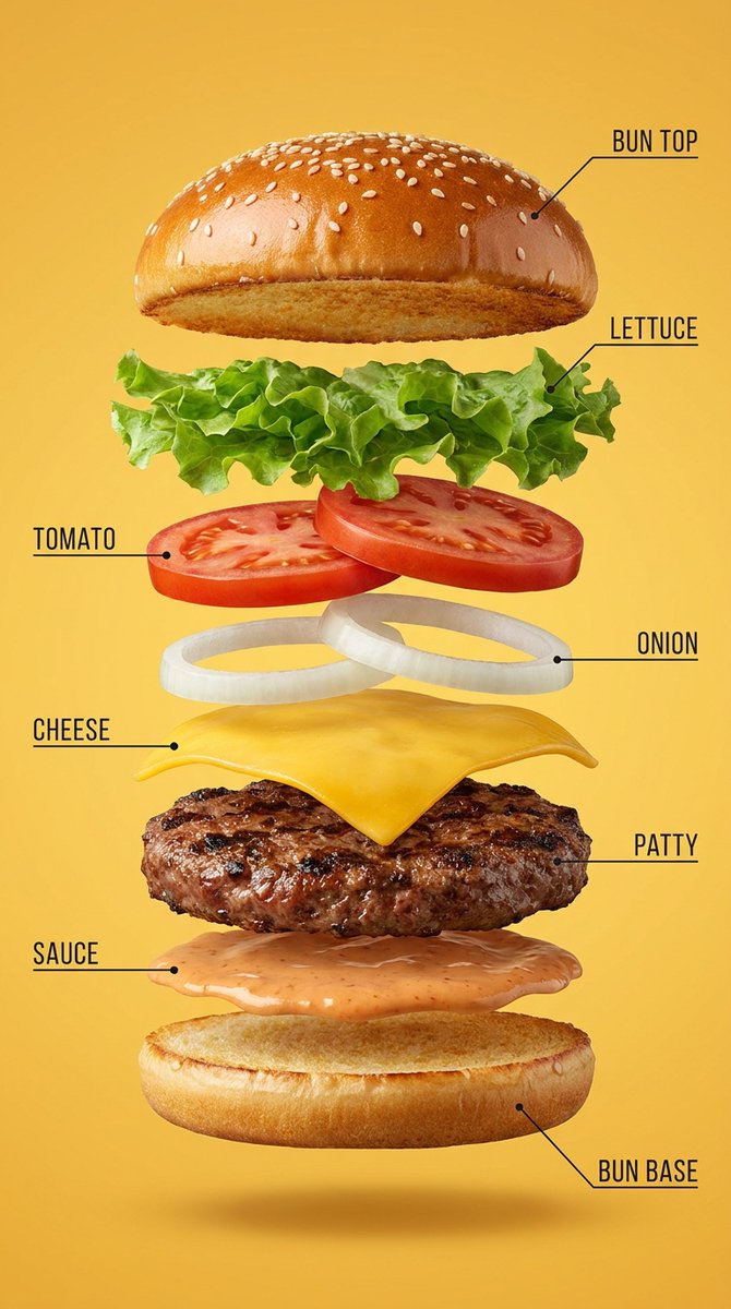 Vertical Exploded Food Infographic — Nano Banana Pro image prompt example