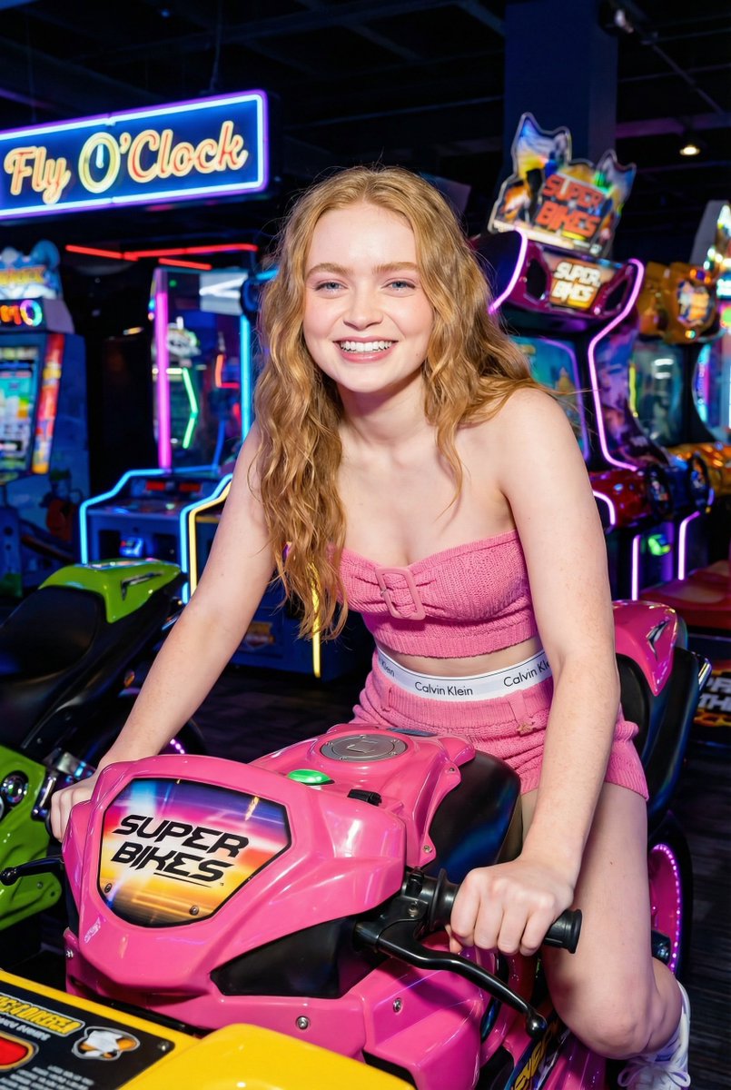 Vibrant Arcade Portrait With Neon Lighting — Nano Banana Pro image prompt example